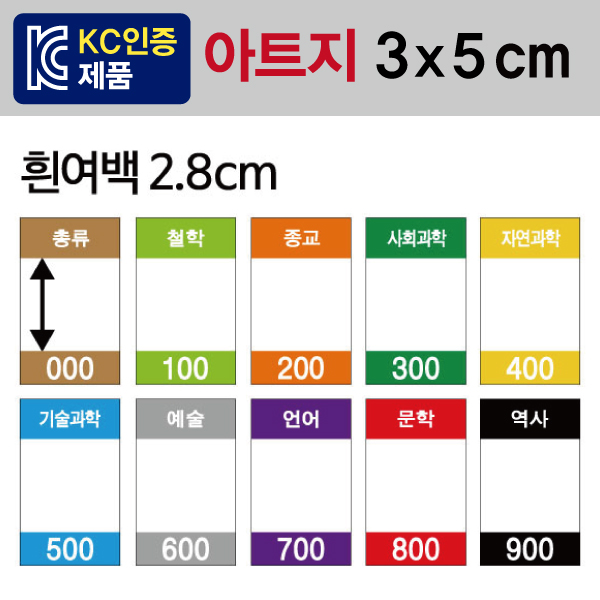 숫자띠라벨 3050A003(아트지) 1장(20개입) 아트지