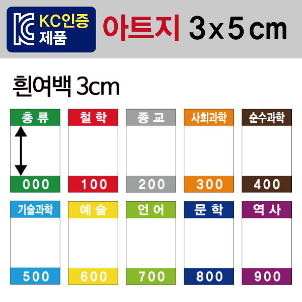 숫자띠라벨 3050A006(아트지) 1장(20개입) 아트지 / 인천서구구립도서관 사용