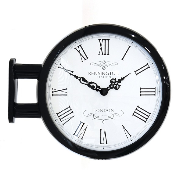 모던양면시계 런던 시계(블랙)