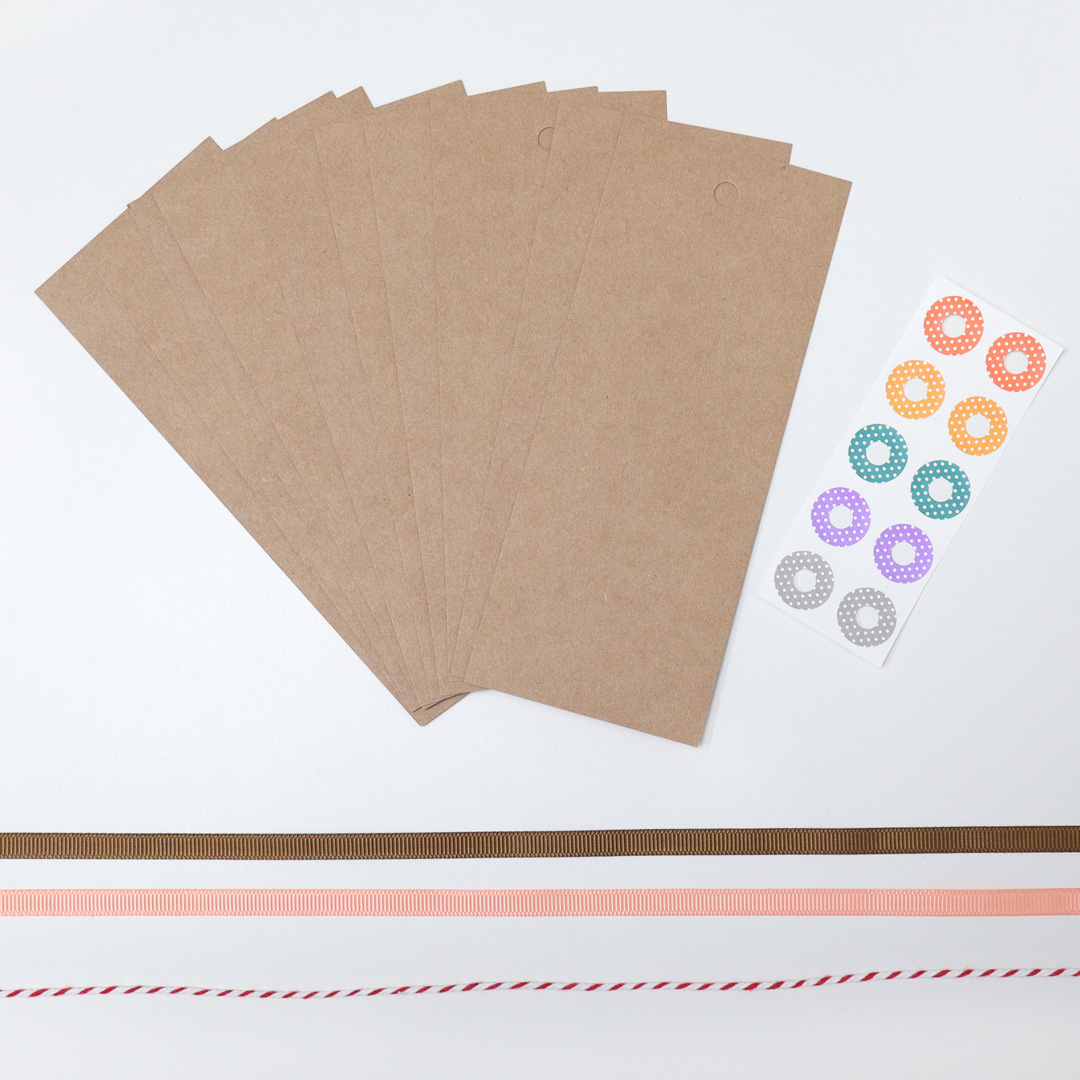 빈티지 크라프트책갈피 만들기 10장(리본,링라벨 포함) 작은손이야기