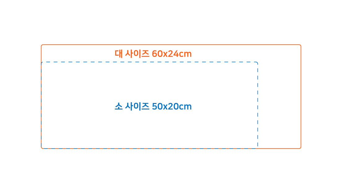 심플 천장걸이 규격 참고 — 소·대 사이즈