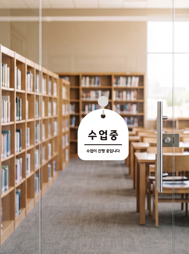 사용예시 03 — 수업중 도어사인