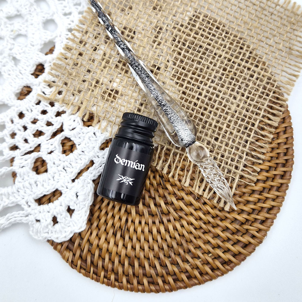 문학 필사 유리펜 블랙 +갤럭시 블랙 데미안 잉크