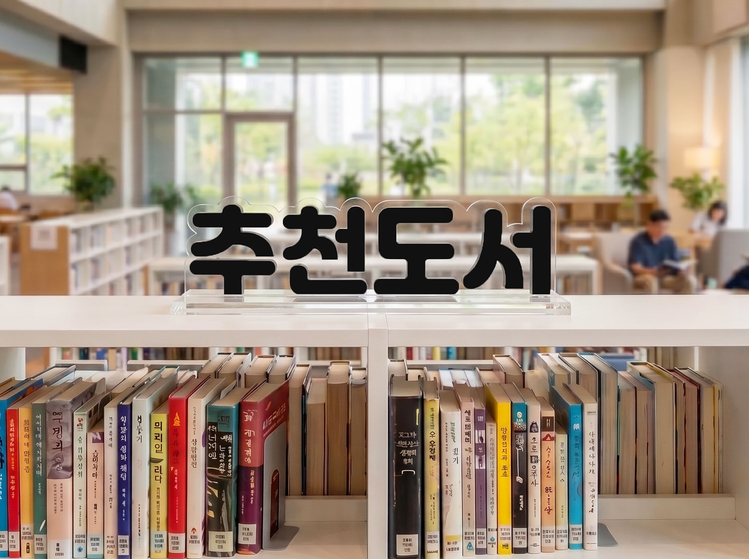 입체글자 스탠드 활용 예시 - 추천도서 상세