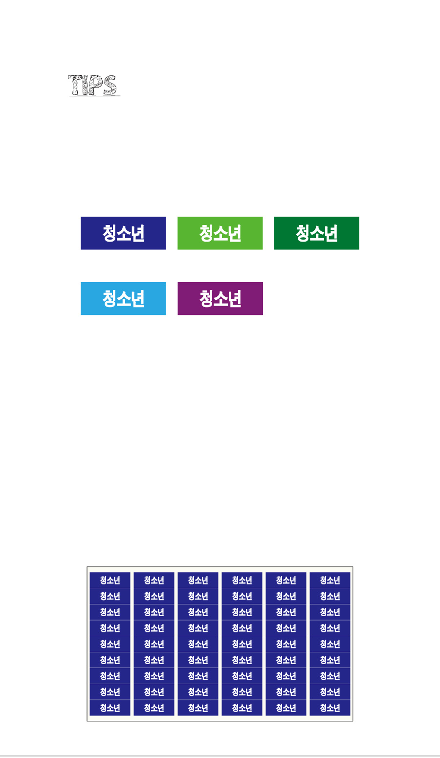 문자띠라벨_청소년_PVC2610_상세