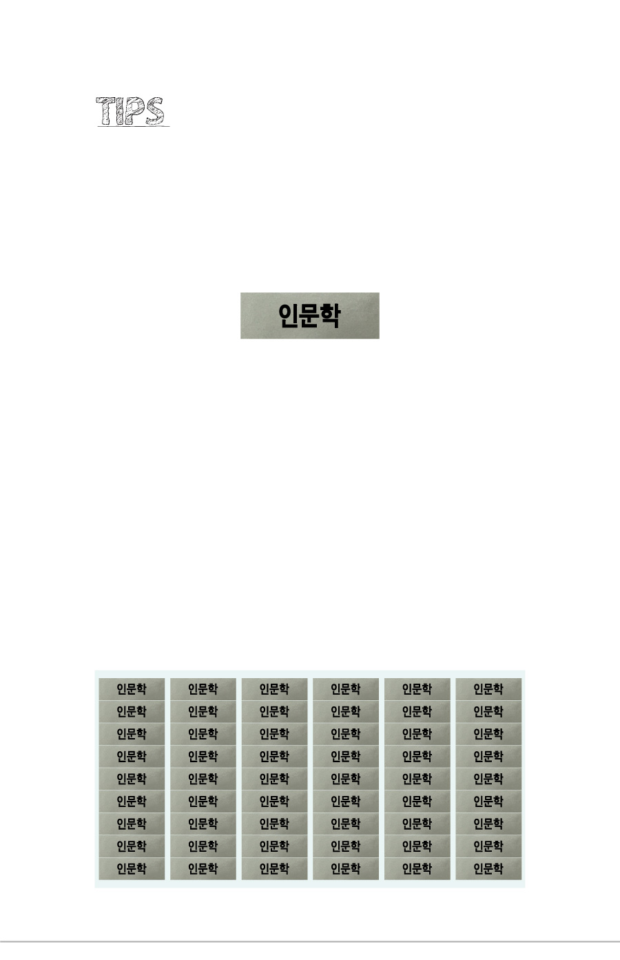 문자띠라벨_인문학_PVC3010_상세
